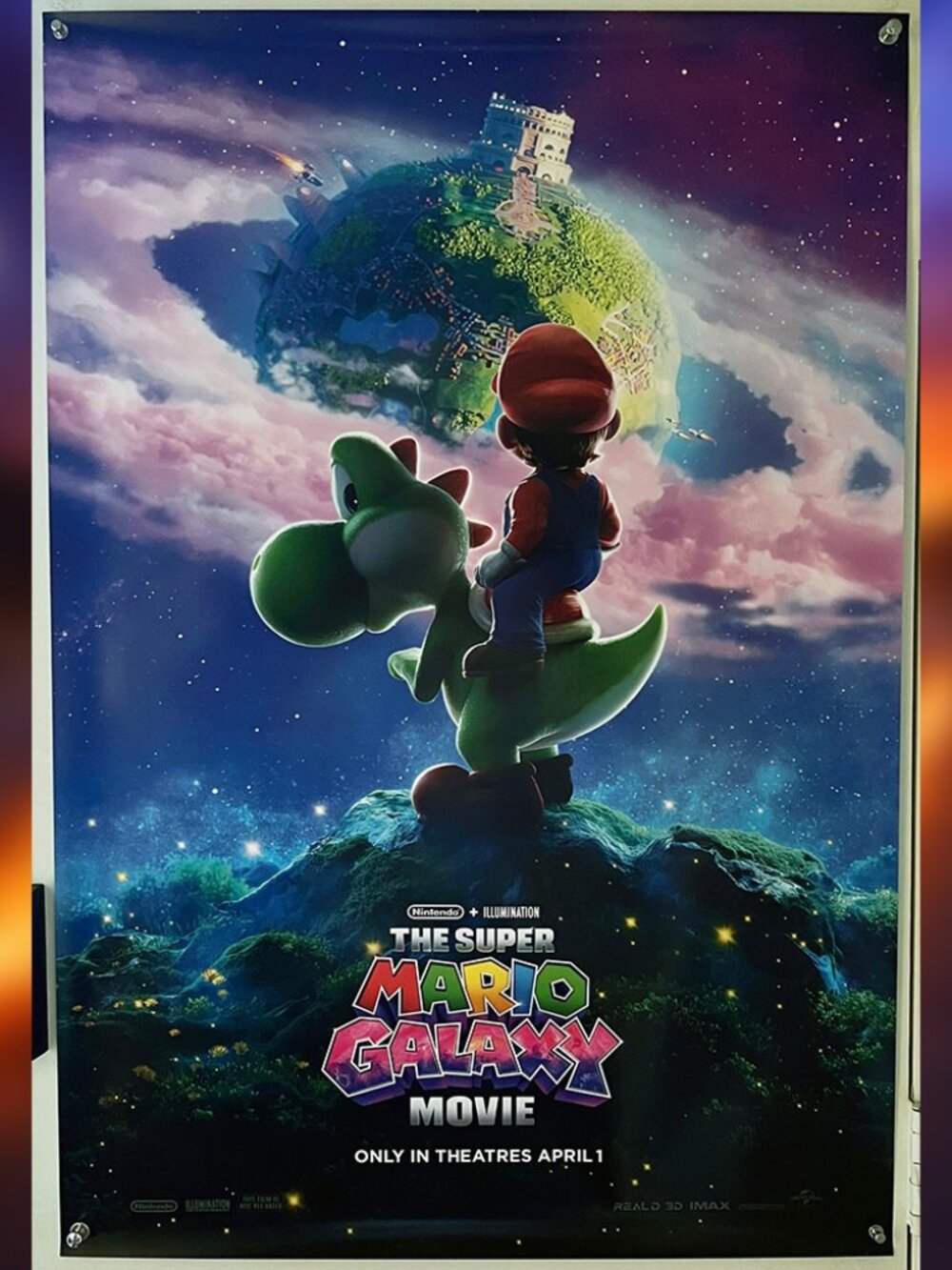 THE SUPER MARIO GALAXY MOVIE (2026) - ORIGINAL DOUBLE SIDED ADVANCE MOVIE POSTER